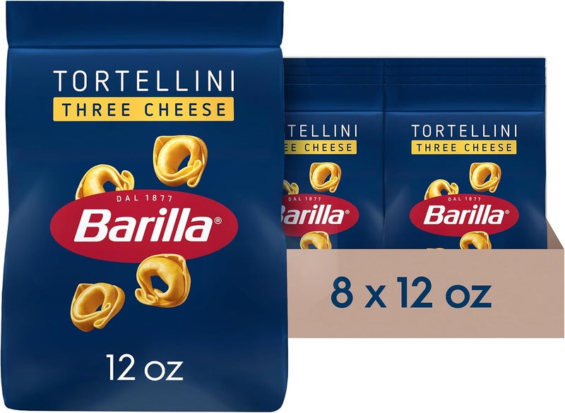 Barilla Three Cheese Tortellini Pasta, 12 oz. Bag (Pack of 8) - Image 1
